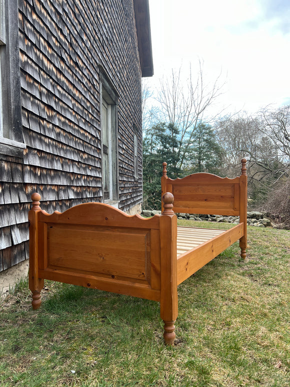 Antique English Pine Bed
