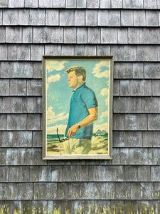 JFK Vintage Art Framed Oil Hyannis Port